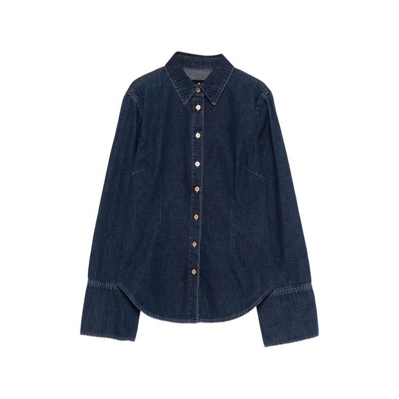 shirt with flared cuffs and curved hem by Selfnex