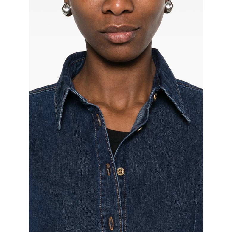 shirt with flared cuffs and curved hem by Selfnex