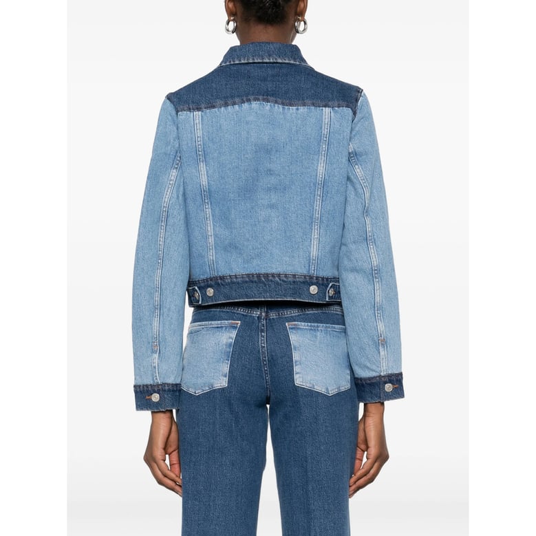 blue button fastening denim jacket by Selfnex