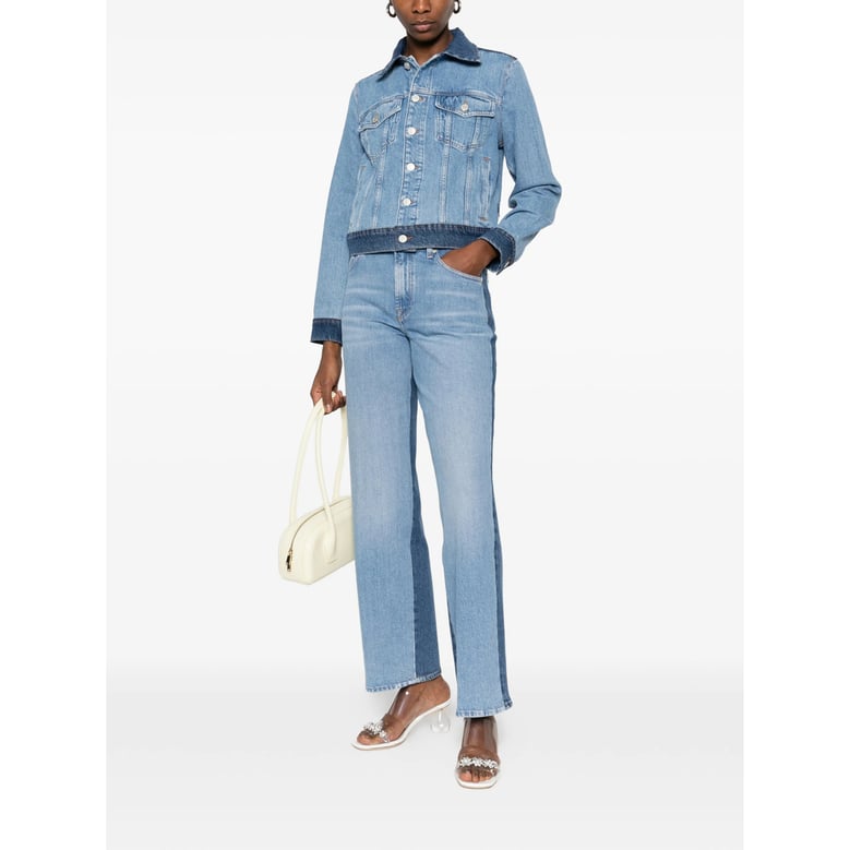 blue button fastening denim jacket by Selfnex