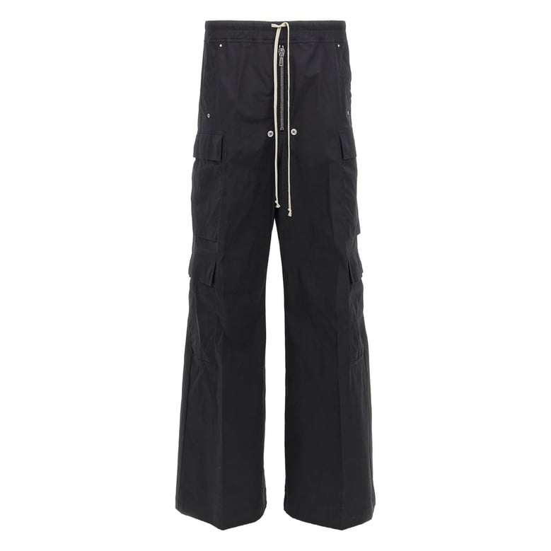 wide-leg trousers black cotton by Selfnex