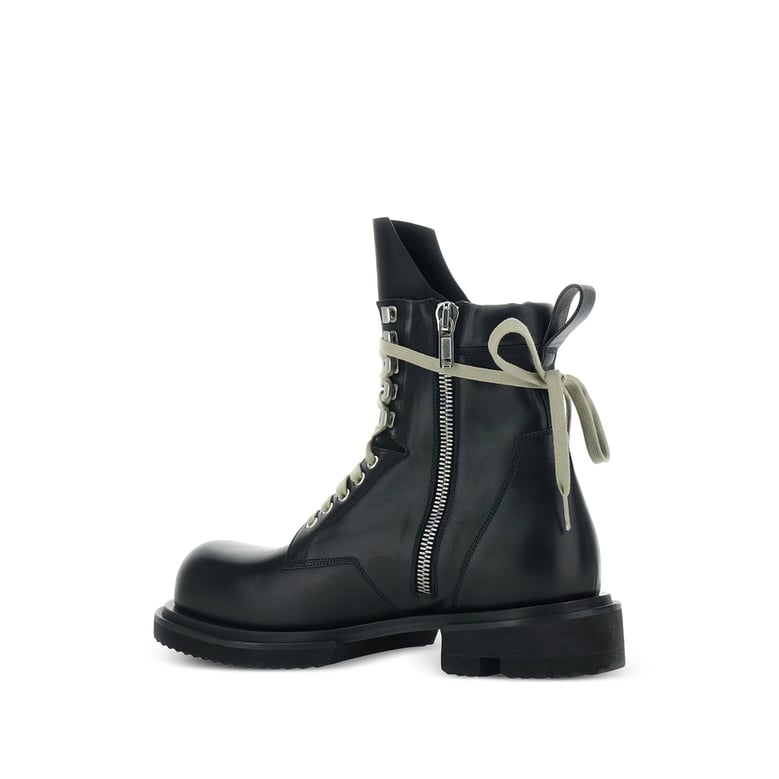 lace-up black trainers with zip detail by Selfnex
