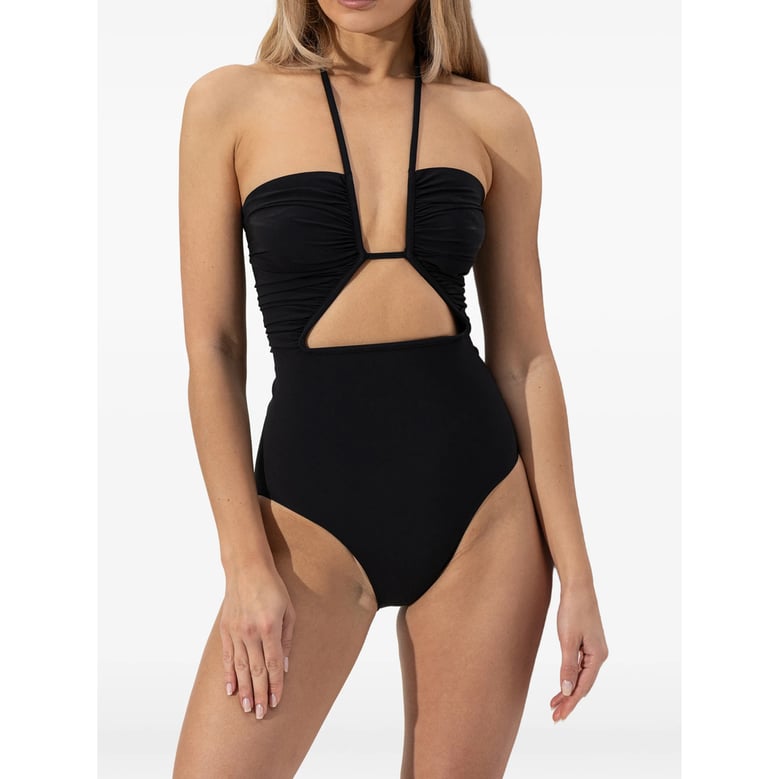 cut-out detail halterneck beachwear by Selfnex
