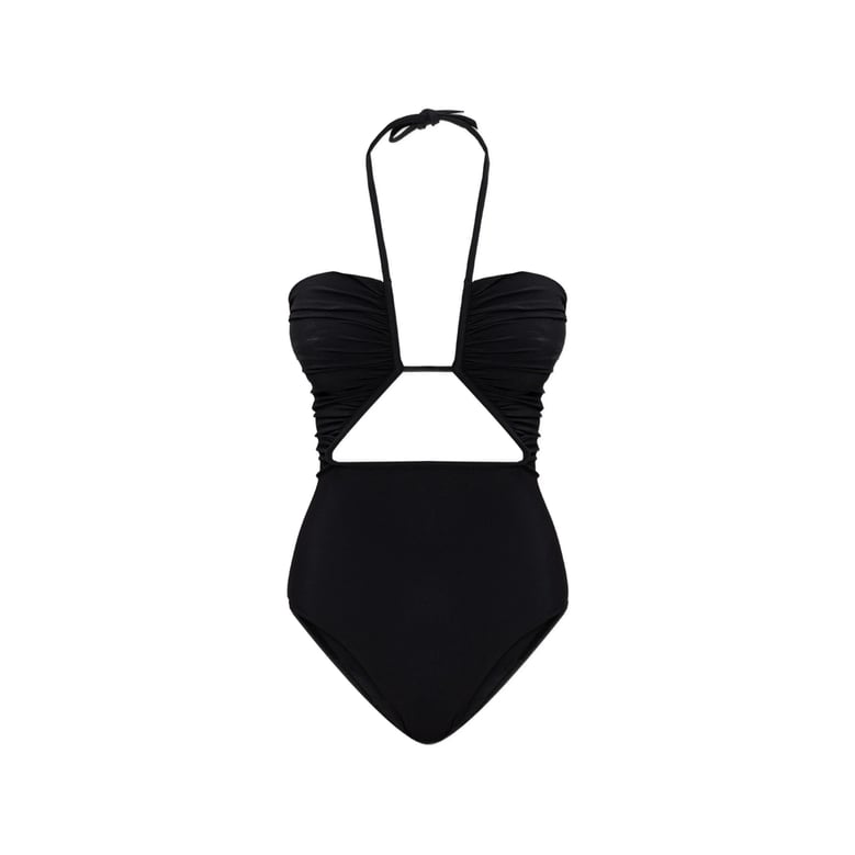 cut-out detail halterneck beachwear by Selfnex