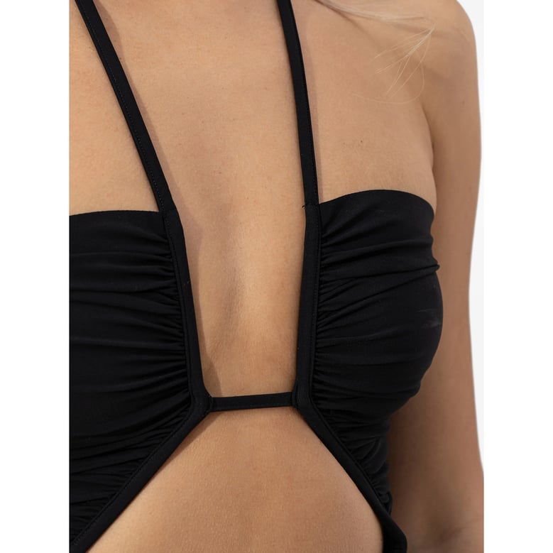 cut-out detail halterneck beachwear by Selfnex