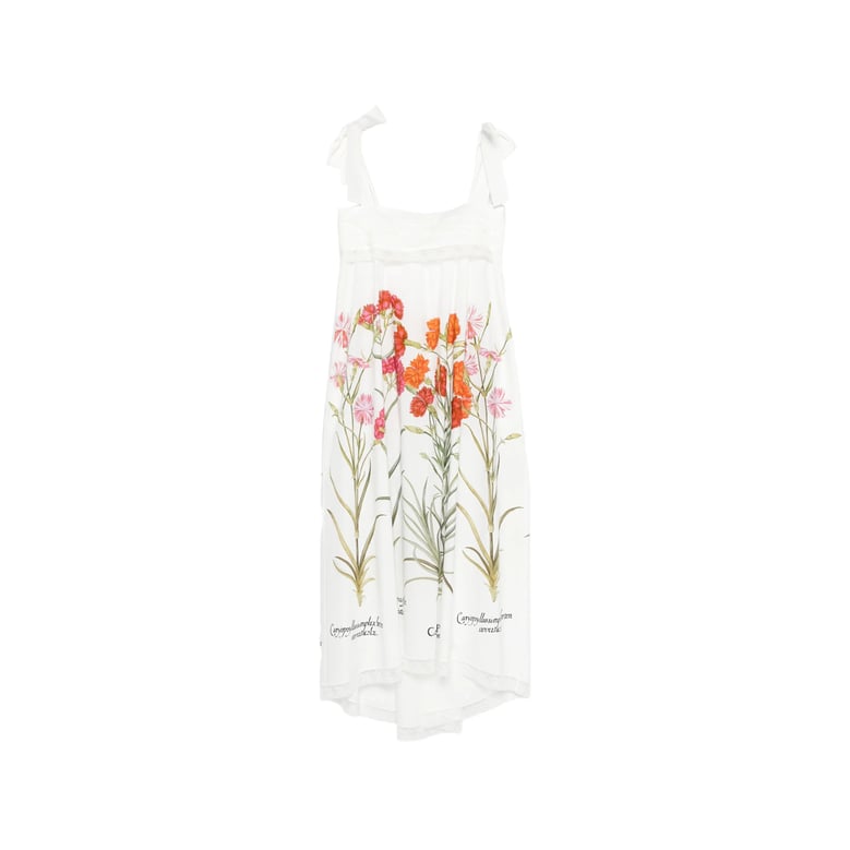 floral print dress with lace trim by Selfnex