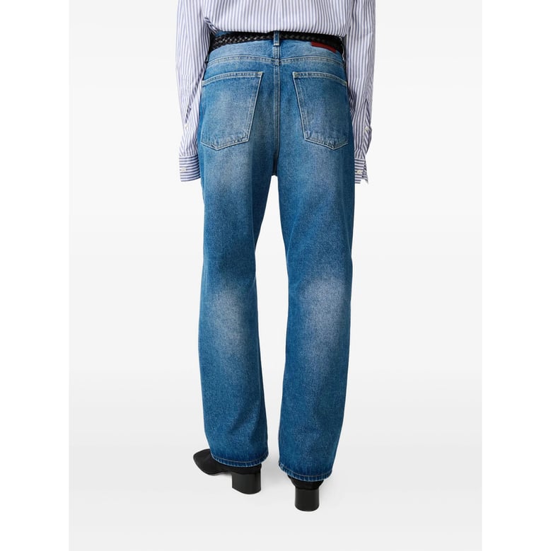 indigo blue jeans with classic pockets by Selfnex