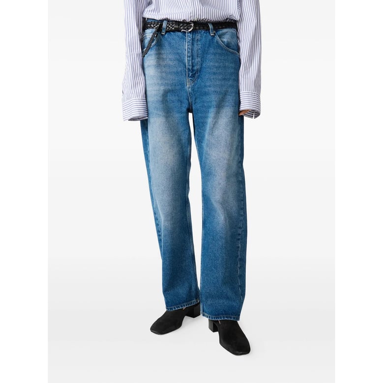 indigo blue jeans with classic pockets by Selfnex