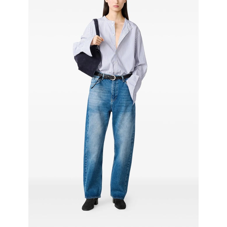 indigo blue jeans with classic pockets by Selfnex