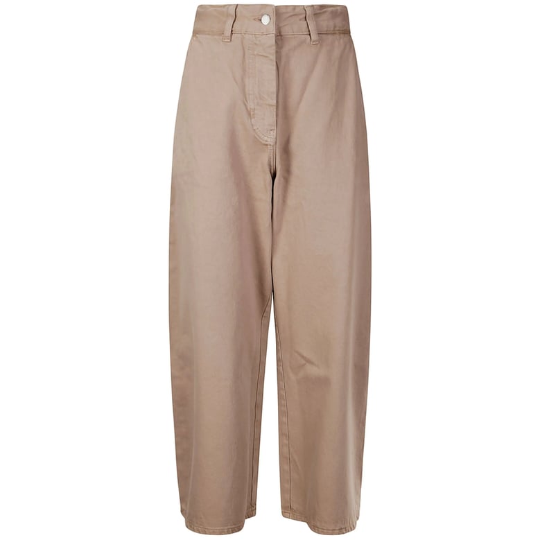 sand beige jeans with concealed fly by Selfnex