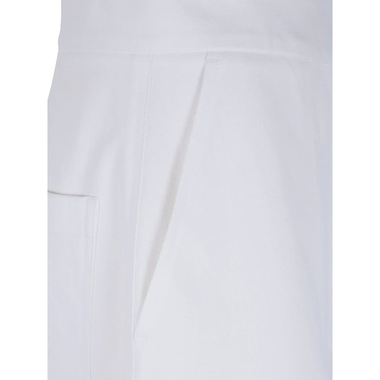 straight trousers white cotton by Selfnex