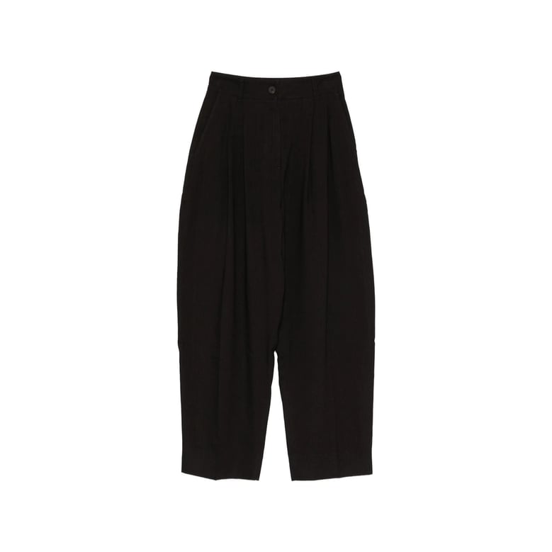 dark brown wide leg trousers by Selfnex