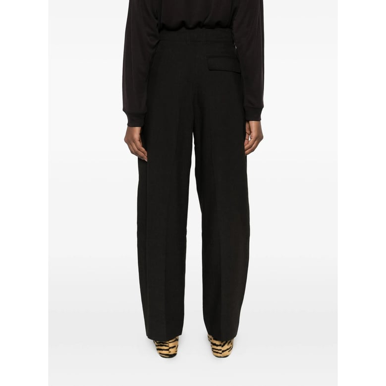 dark brown wide leg trousers by Selfnex