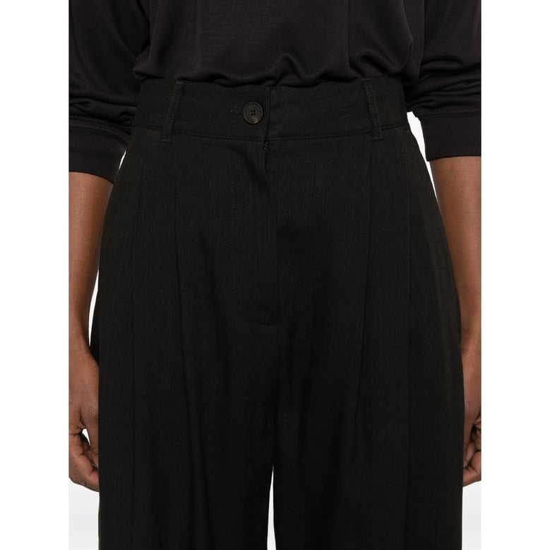 dark brown wide leg trousers by Selfnex