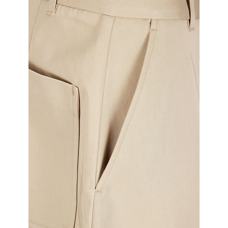 wide leg trousers with patch pockets by Selfnex