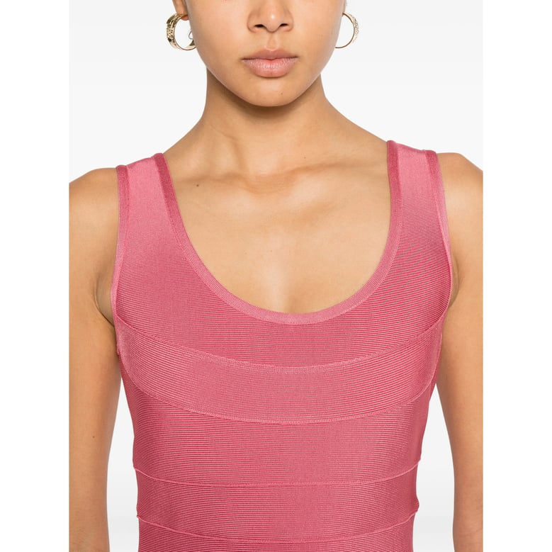bubblegum pink panelled dress by Selfnex