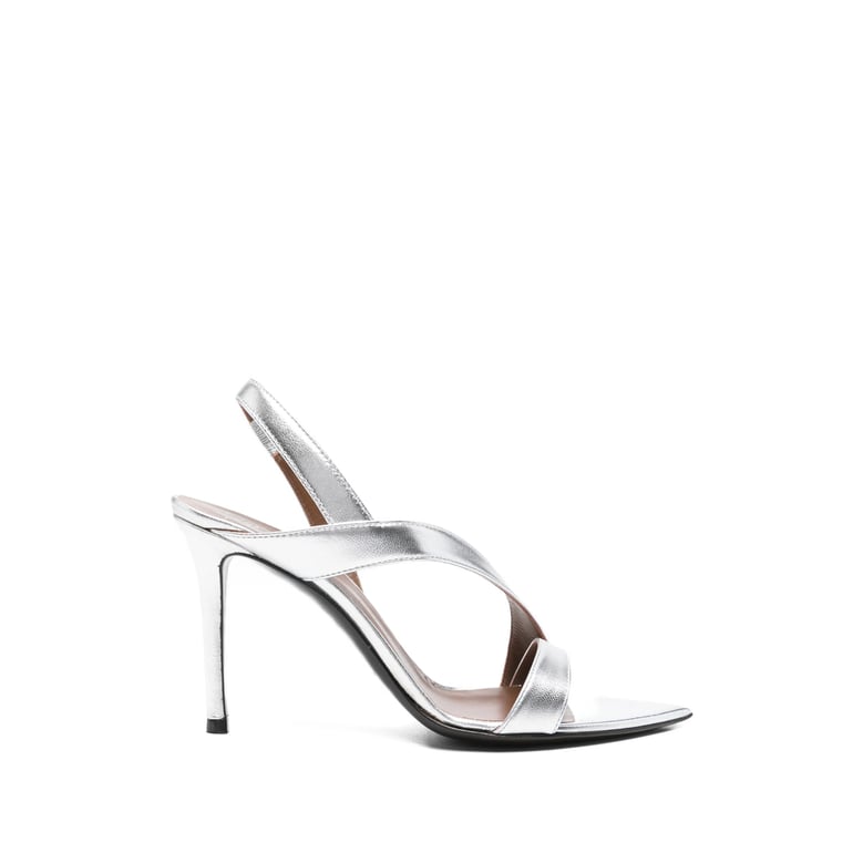 crossover strap slingback shoes by Selfnex