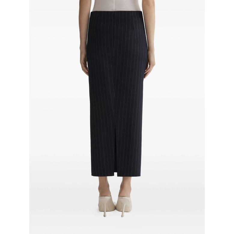 high-waisted pinstriped pencil skirt by Selfnex