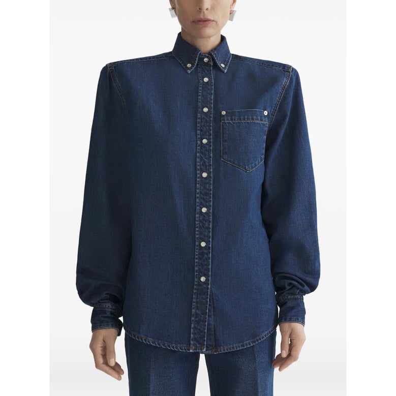 blue shirt with chest pocket by Selfnex