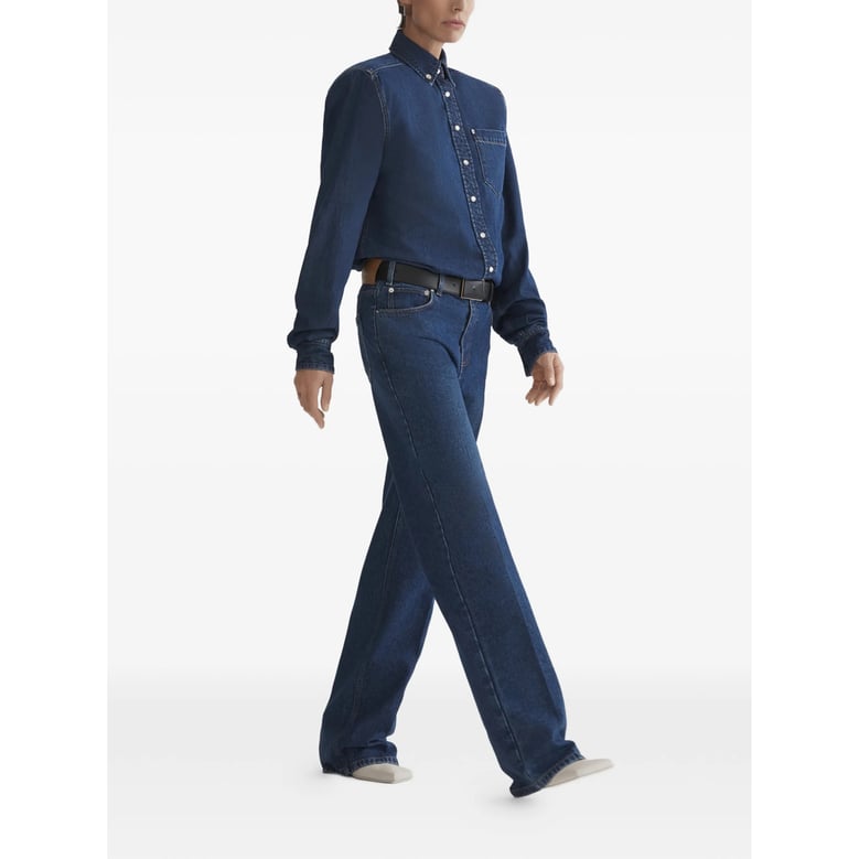 blue shirt with chest pocket by Selfnex