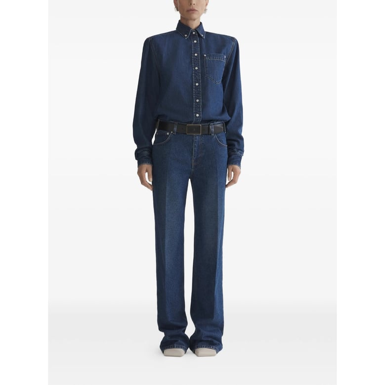 blue shirt with chest pocket by Selfnex