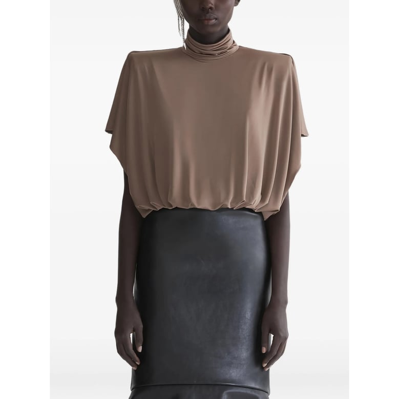 bodysuit padded shoulders black/neutrals by Selfnex