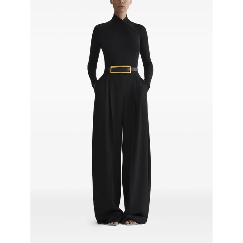 long sleeve draped bodysuit by Selfnex