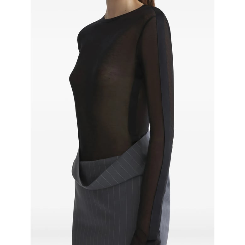 long sleeve sheer bodysuit by Selfnex