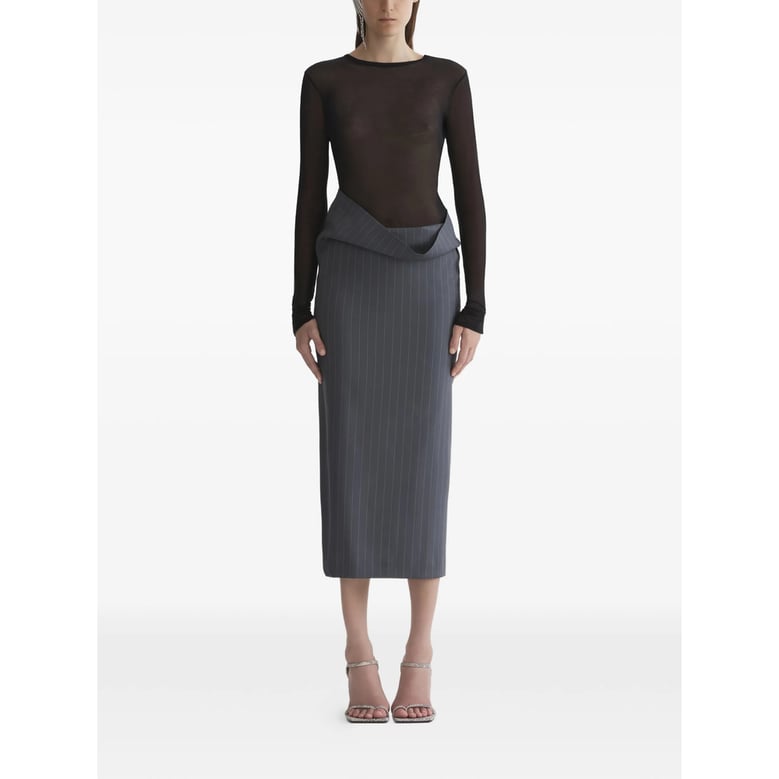 long sleeve sheer bodysuit by Selfnex