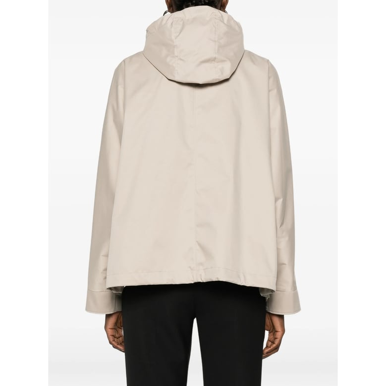 hooded outerwear with snap buttons by Selfnex