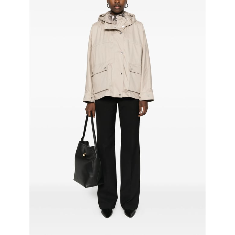 hooded outerwear with snap buttons by Selfnex
