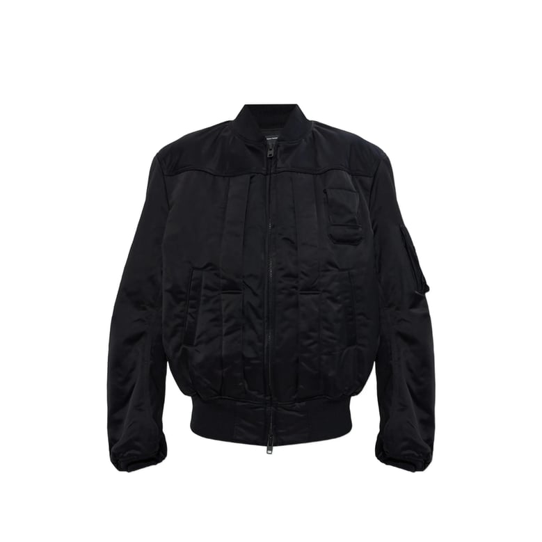 zip fastening black outerwear by Selfnex