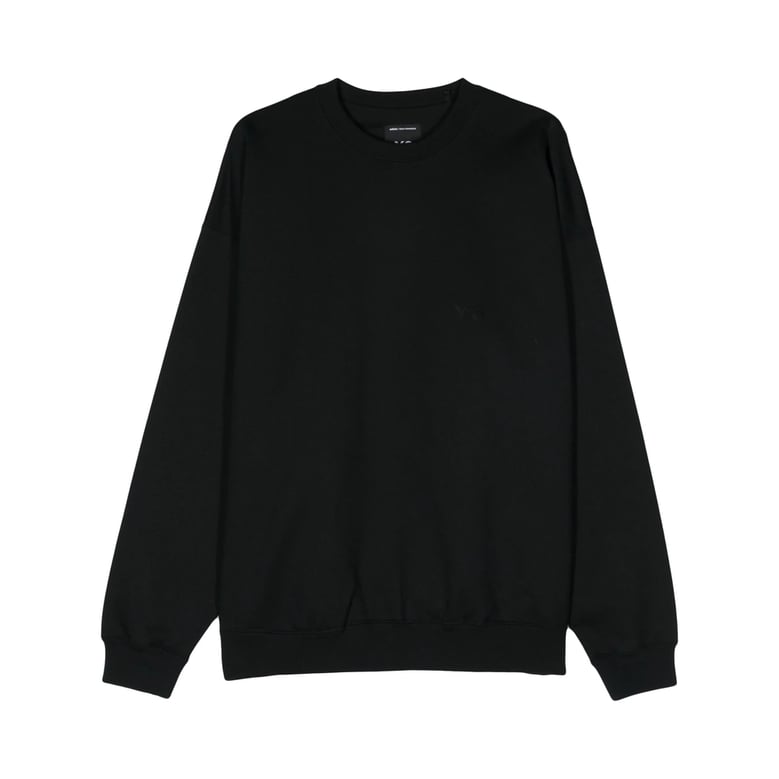 black cotton blend sweater with logo by Selfnex