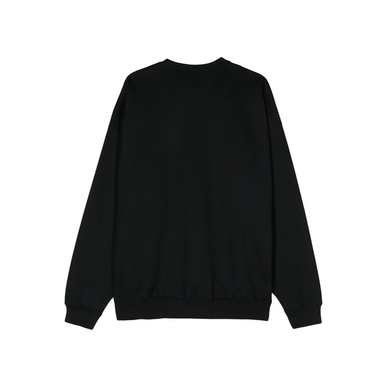 black cotton blend sweater with logo by Selfnex
