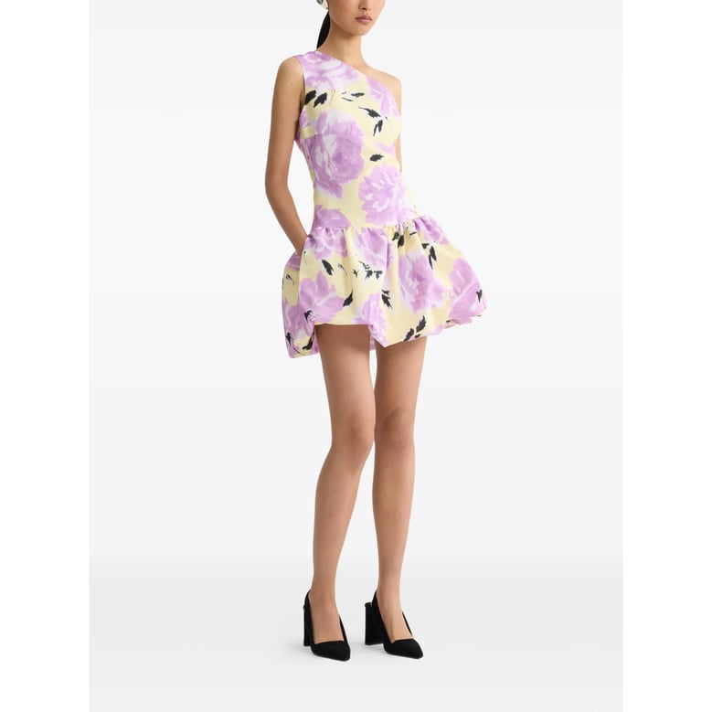 one-shoulder floral print dress by Selfnex