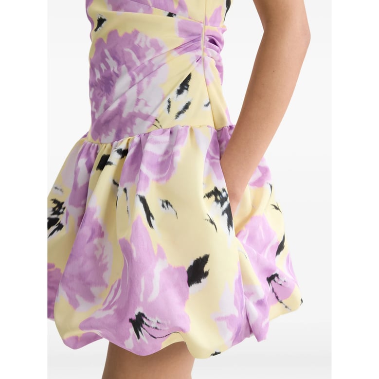 one-shoulder floral print dress by Selfnex