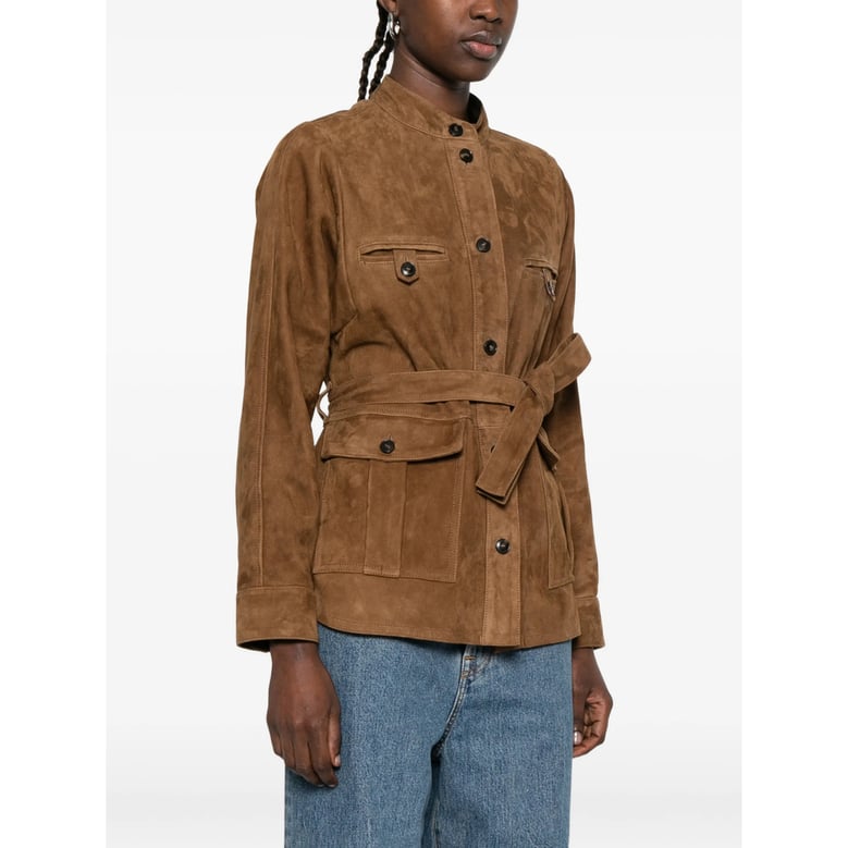 belted brown outerwear by Selfnex