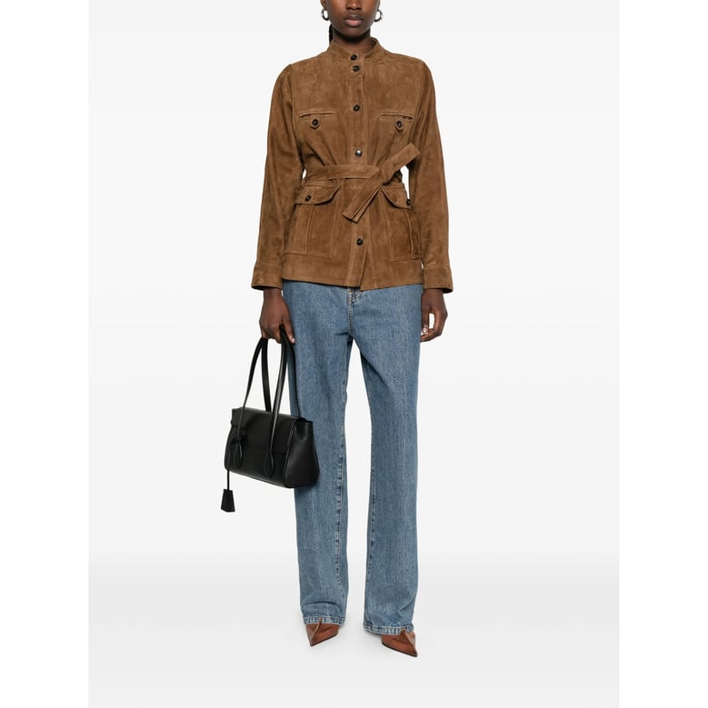 belted brown outerwear by Selfnex