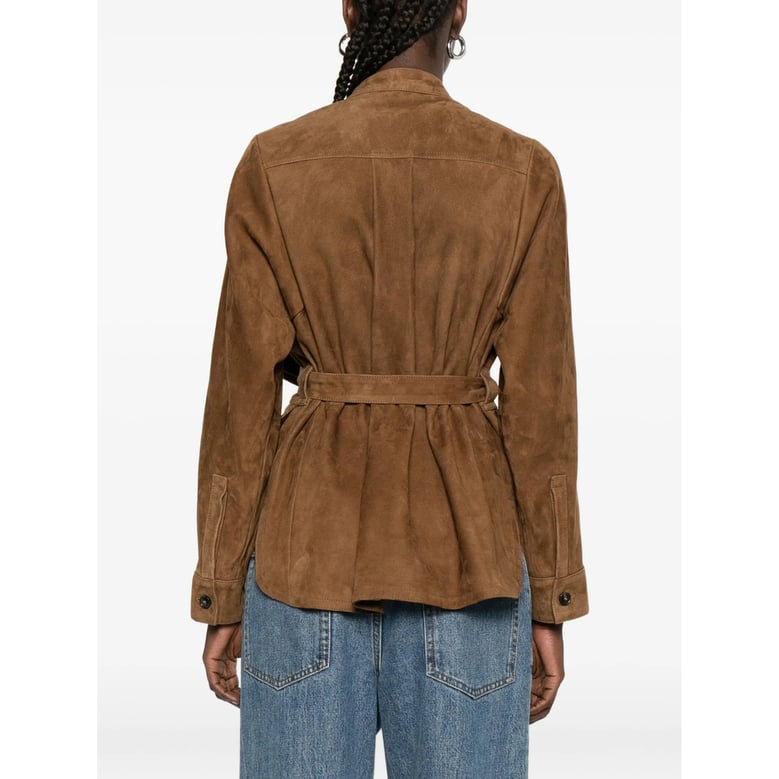 belted brown outerwear by Selfnex