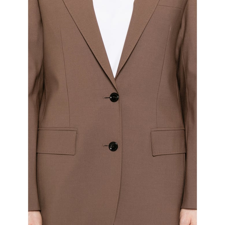 single-breasted jacket brown by Selfnex