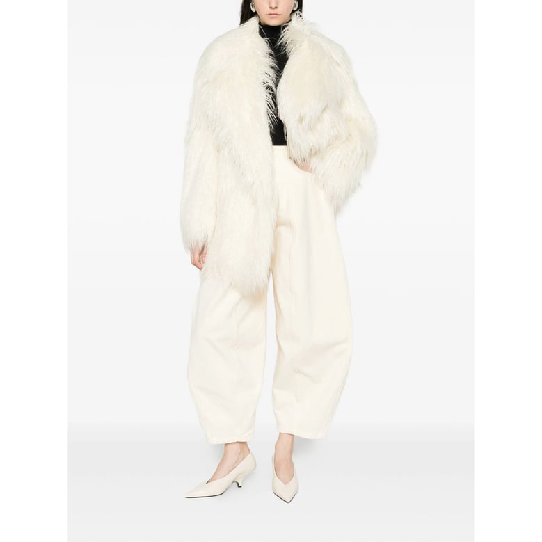 faux fur jacket liza short neutrals by Selfnex