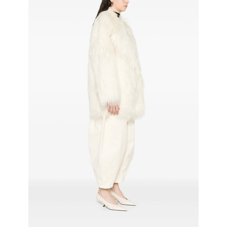 faux fur jacket liza short neutrals by Selfnex