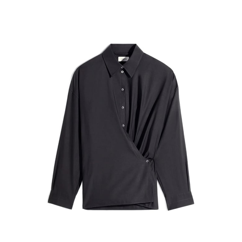 black cotton blend shirt by Selfnex