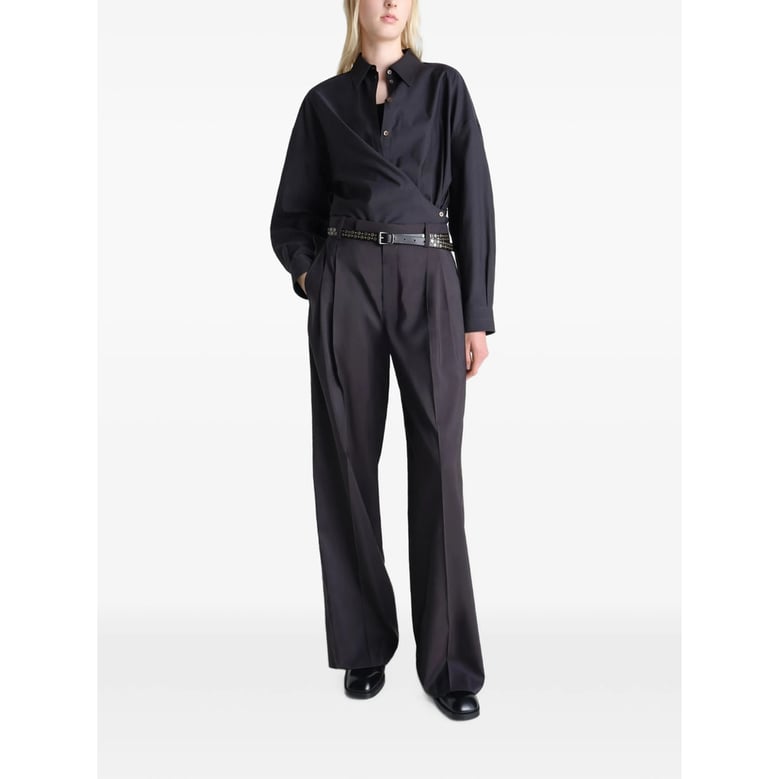 black cotton blend shirt by Selfnex