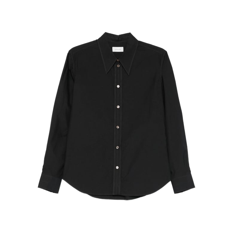 shirt silk-cotton black by Selfnex