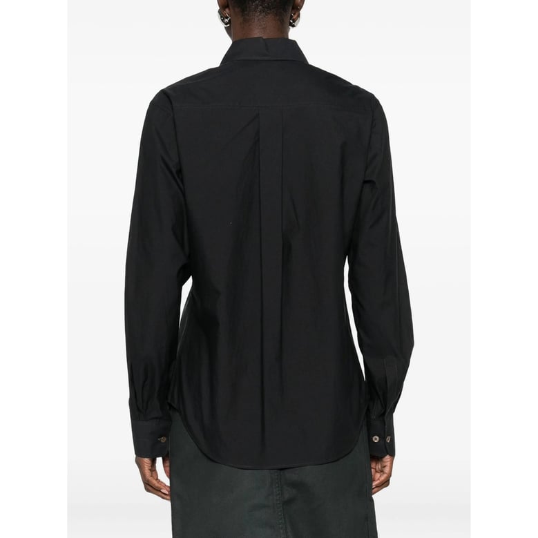 shirt silk-cotton black by Selfnex