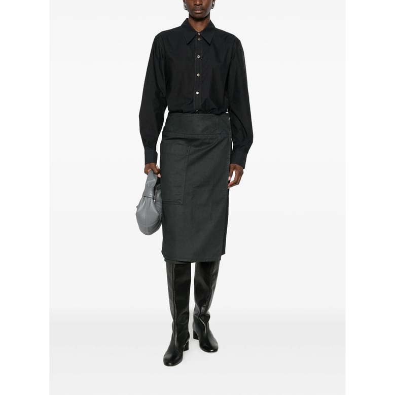 shirt silk-cotton black by Selfnex