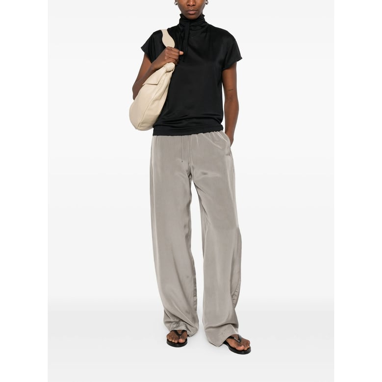 high neck short sleeve top by Selfnex