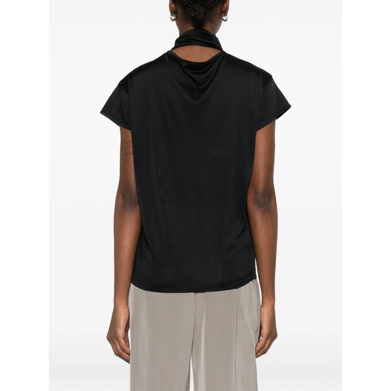 high neck short sleeve top by Selfnex