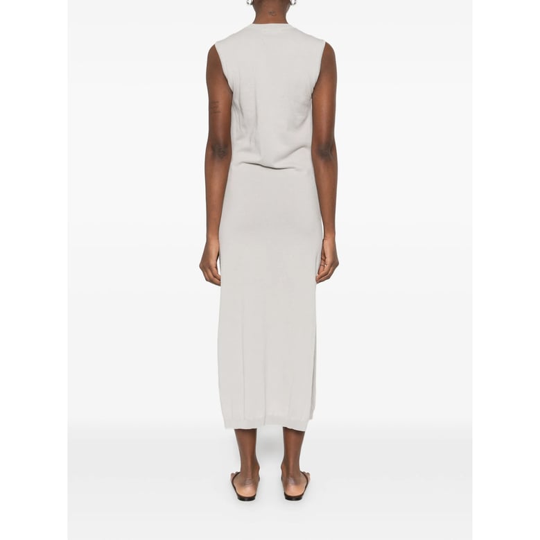 grey sleeveless dress with tied detail by Selfnex